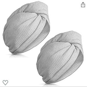Microfiber Hair Turban Towels - Pack of 2